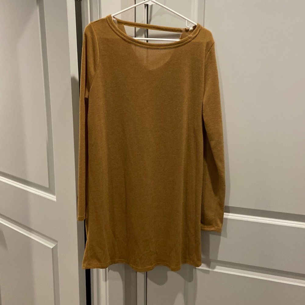 Mustard sweater dress
